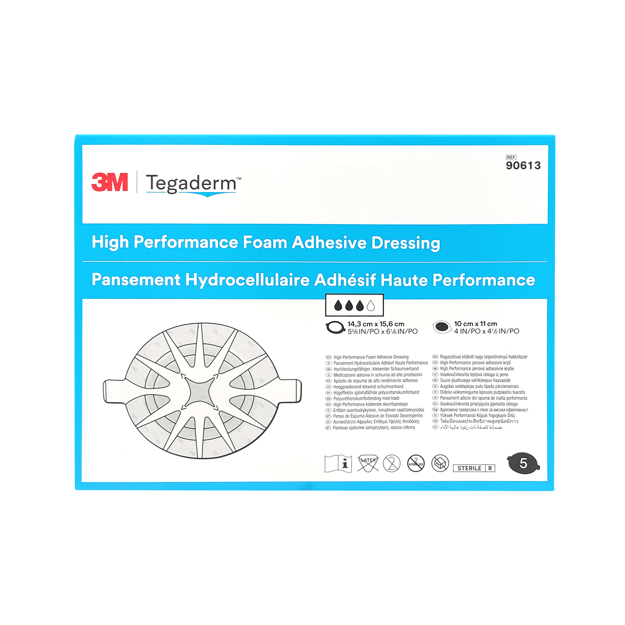 3M Tegaderm Foam Adhesive 14,3 x 15,6 cm oval (5 Stk.)