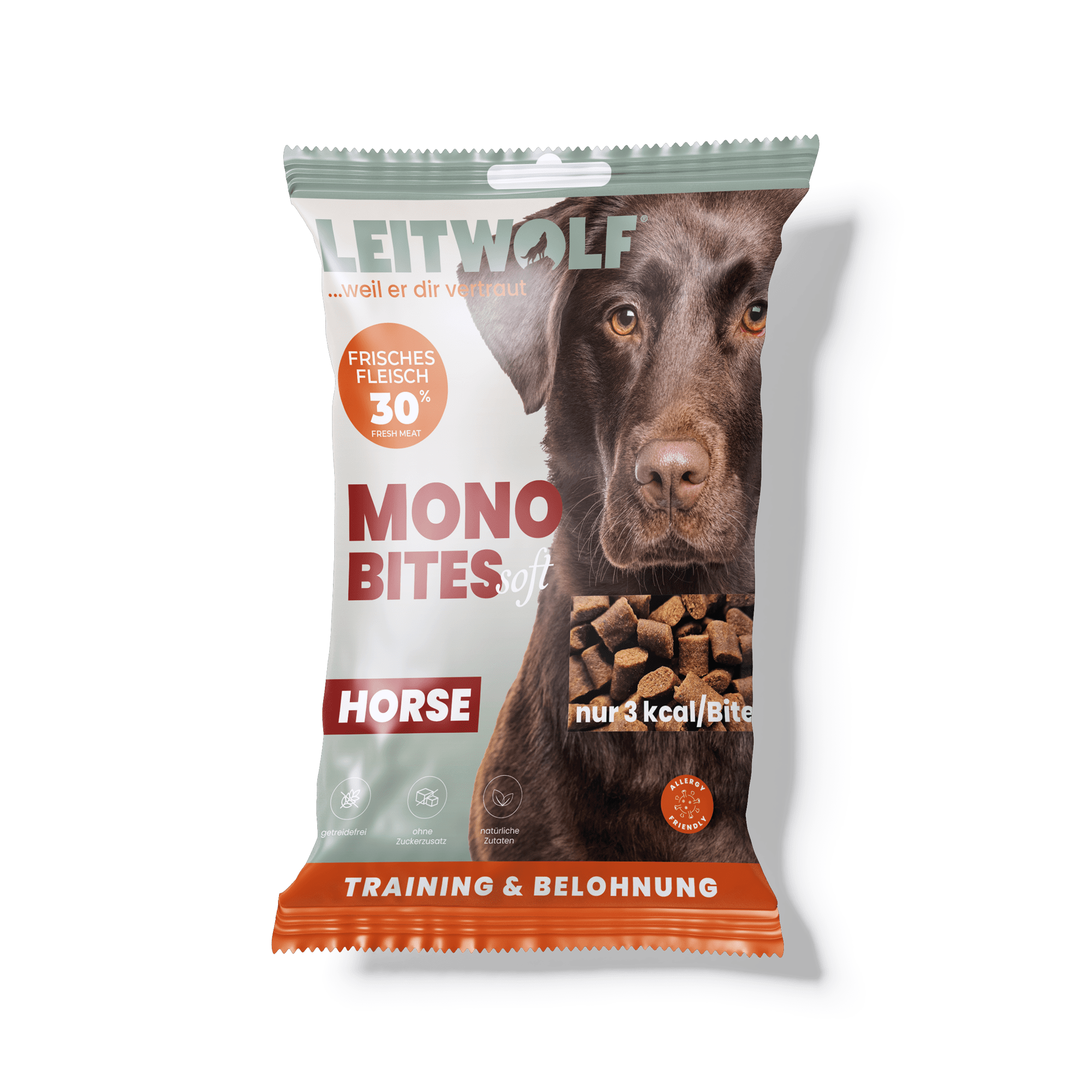 Leitwolf Mono Bites Horse 80 g