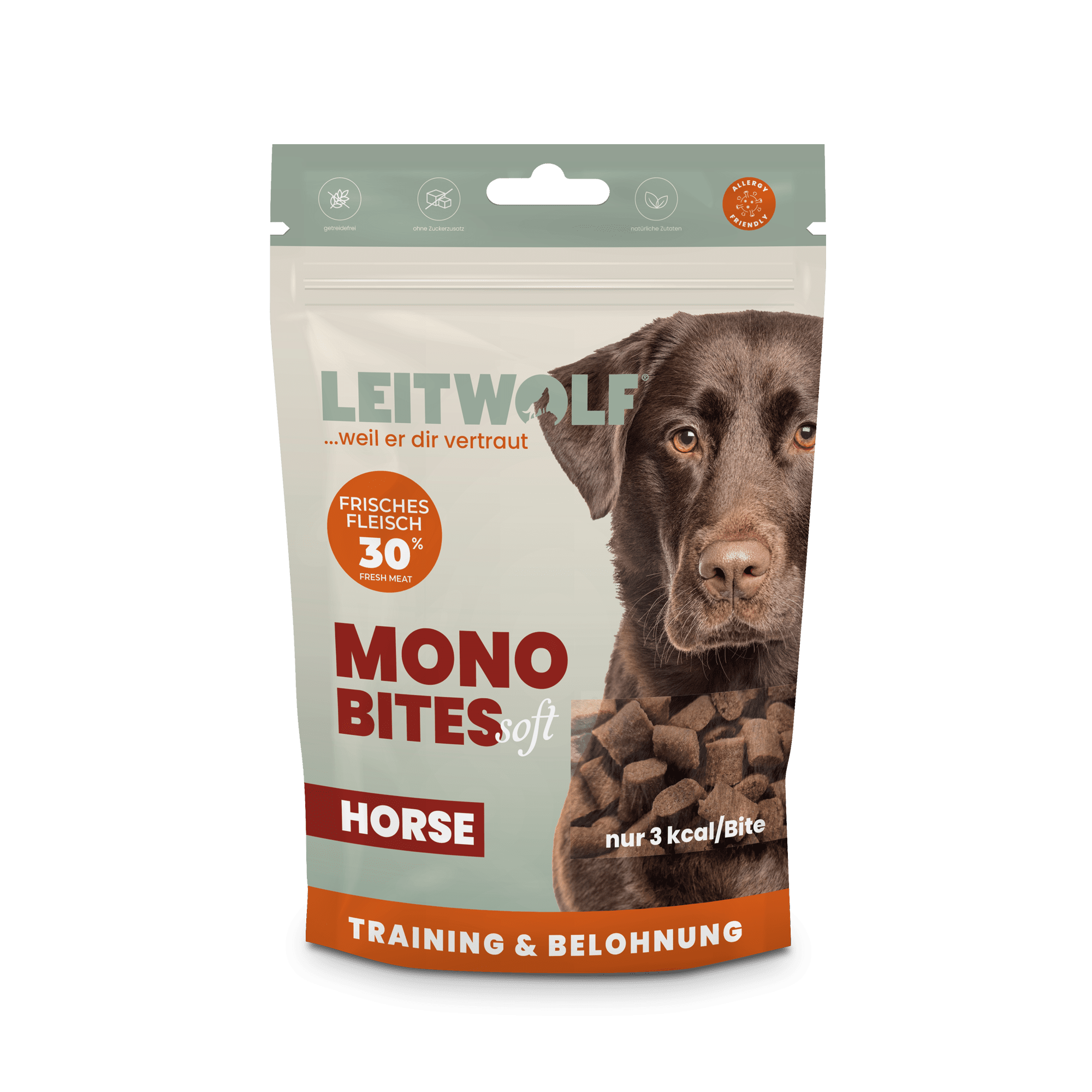 Leitwolf Mono Bites Horse 150 g