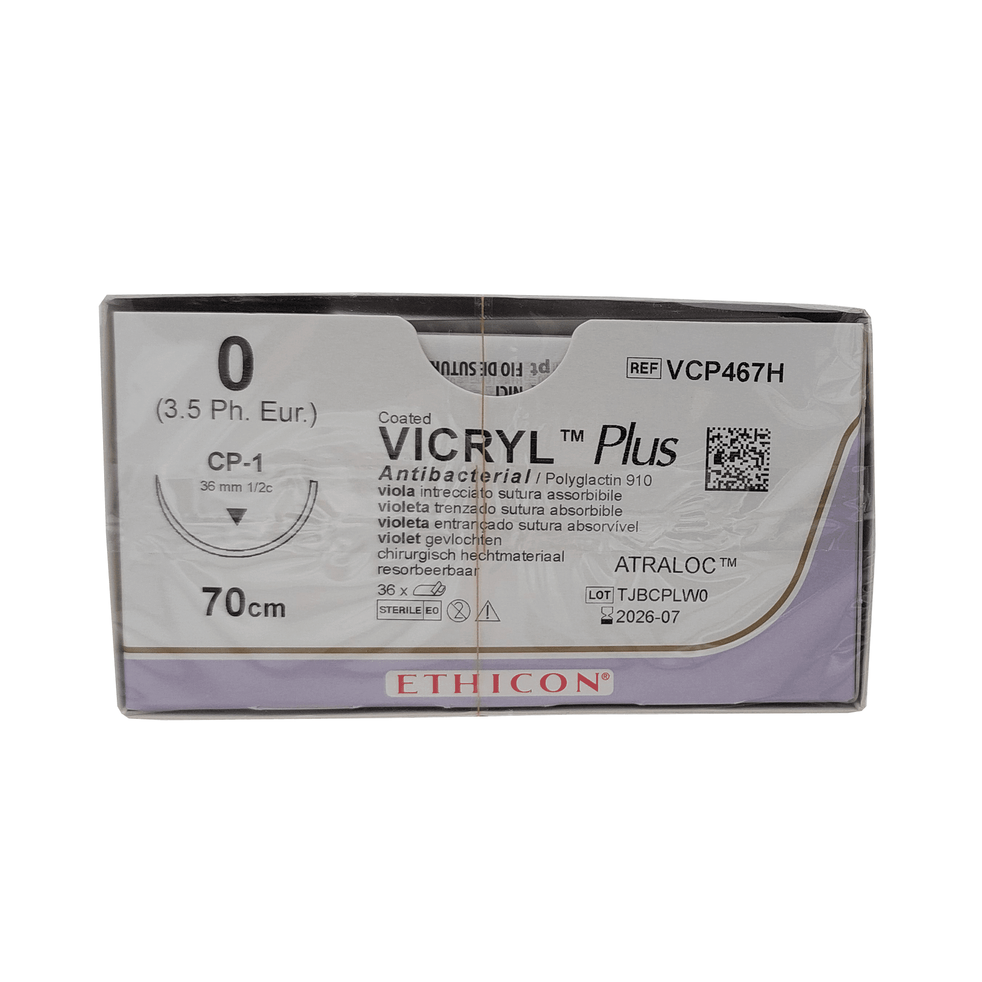 VICRYL PLUS VIOL GEFL - 0; CP1; 0,70 (VE 36) - VCP467H
